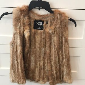 525 Luxe Fur Vest XS - 100%Real rabbit fur